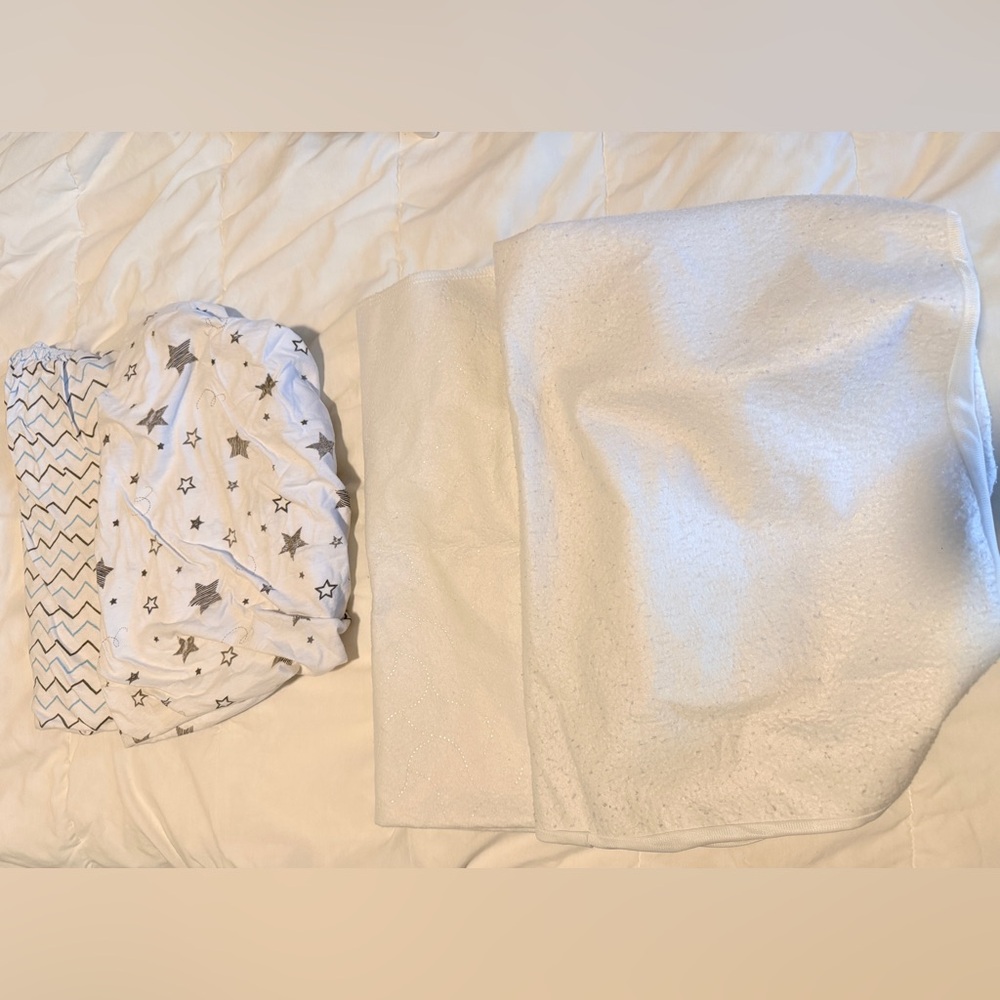 American Baby Company Sheet + Waterproof Mattress Protector Pack and Play BUNDLE